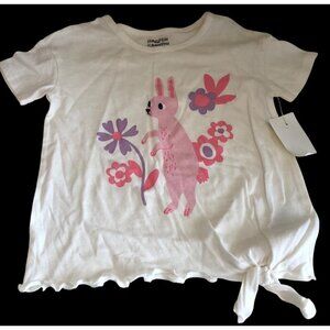 New Harper Canyon 3T Bunny & Flowers Side Tie T-Shirt Top